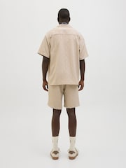 Кремовый - Фактурная рубашка с короткими рукавами JACK & JONES Resort - Image 2 of 4