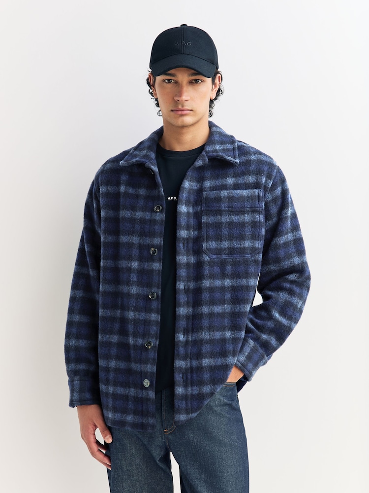 A.P.C. Blue Stanley Check Shirt - Image 1 of 7 A.P.C. Blue Stanley Check Shirt - Image 1 of 7