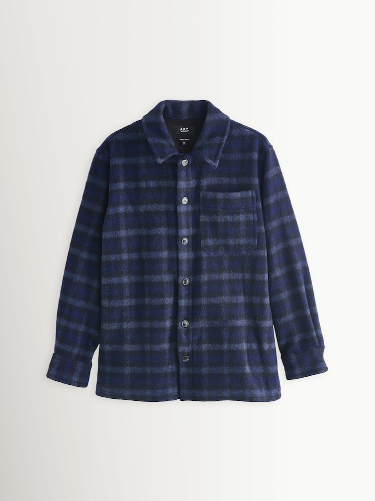 A.P.C. Blue Stanley Check Shirt - Image 7 of 7 A.P.C. Blue Stanley Check Shirt - Image 7 of 7