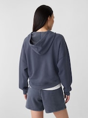 Gap Relaxed Mini-Logo Cropped Hoodie - Image 2 of 5