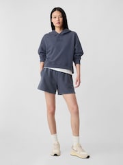 Gap Relaxed Mini-Logo Cropped Hoodie - Image 3 of 5