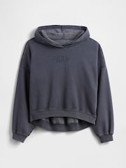Gap Relaxed Mini-Logo Cropped Hoodie - Image 5 of 5