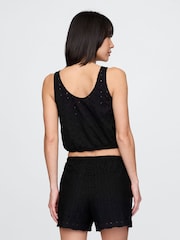 Gap Black Cinched-Hem Cropped Top - Image 2 of 4