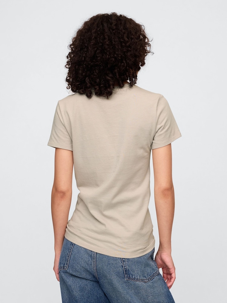 Gap Grey Vintage Logo Crewneck T-Shirt - Image 2 of 5