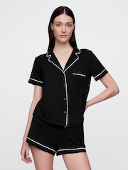 Gap Black Modal Short Sleeve Pyjama Top - Image 1 of 4