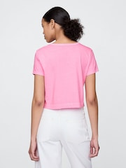 Gap Pink VintageSoft Cropped T-Shirt - Image 2 of 5