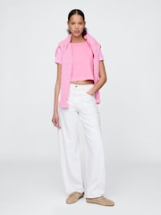 Gap Pink VintageSoft Cropped T-Shirt - Image 3 of 5