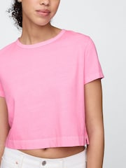 Gap Pink VintageSoft Cropped T-Shirt - Image 4 of 5