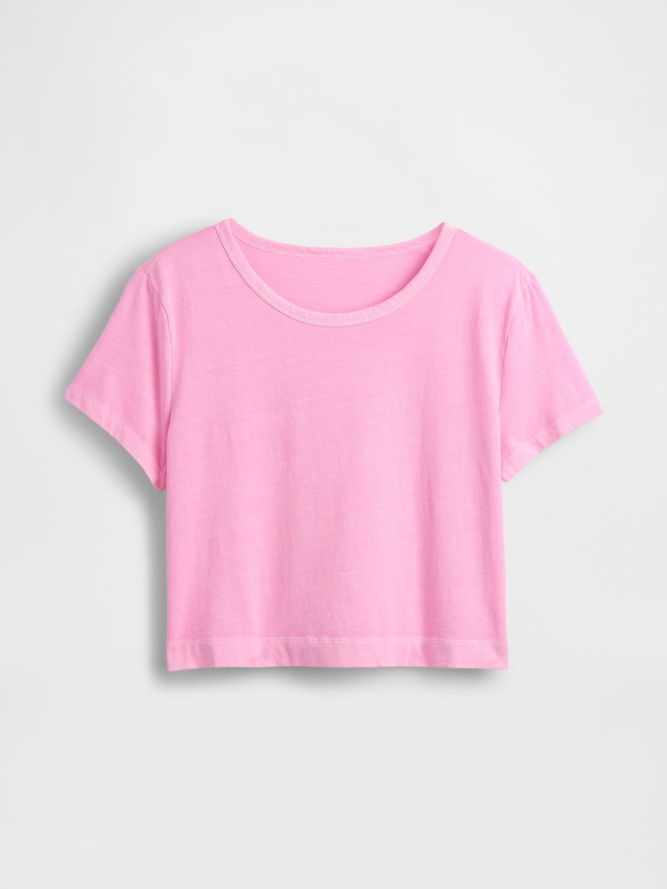 Gap Pink VintageSoft Cropped T-Shirt - Image 5 of 5