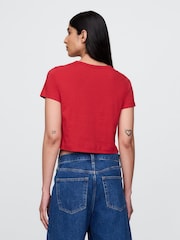 Gap Red VintageSoft Cropped T-Shirt - Image 2 of 4