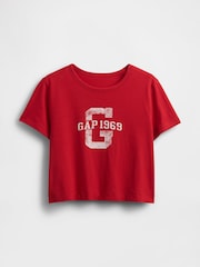 Gap Red VintageSoft Cropped T-Shirt - Image 5 of 6