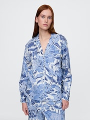 Gap Blue Poplin Pyjama Shirt - Image 1 of 4