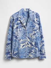 Gap Blue Poplin Pyjama Shirt - Image 4 of 4