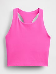 Gap Pink Cropped Sports Tank Bra - Image 4 of 5