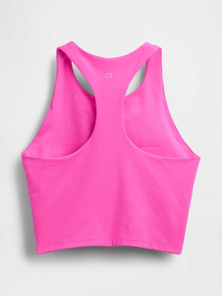 Gap Pink Cropped Sports Tank Bra - Image 5 of 5