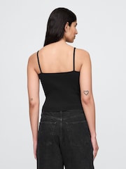 Gap Black Cropped Rib Vest - Image 2 of 5