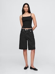 Gap Black Cropped Rib Vest - Image 3 of 5