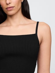 Gap Black Cropped Rib Vest - Image 4 of 5