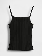Gap Black Cropped Rib Vest - Image 5 of 5