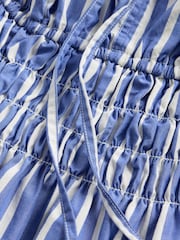 Gap Blue Stripe Poplin Smocked Midi Dress - Image 5 of 5