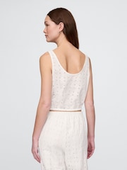 Gap White Cinched-Hem Cropped Top - Image 2 of 5