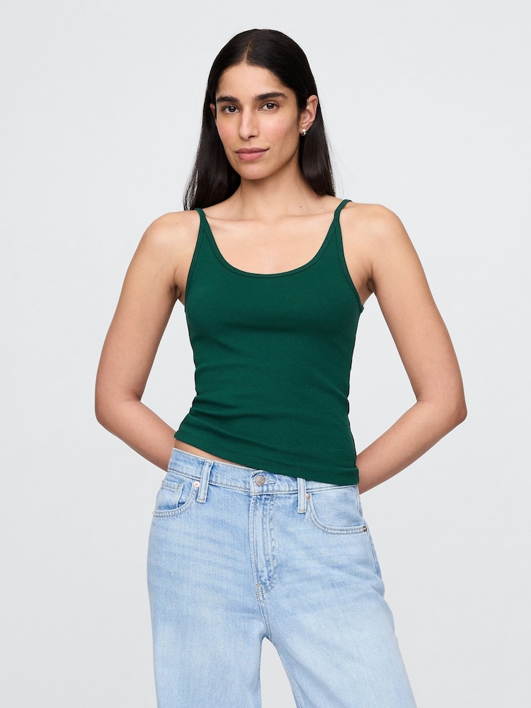 Gap Green Modern Cropped Cami Top - Image 1 of 5