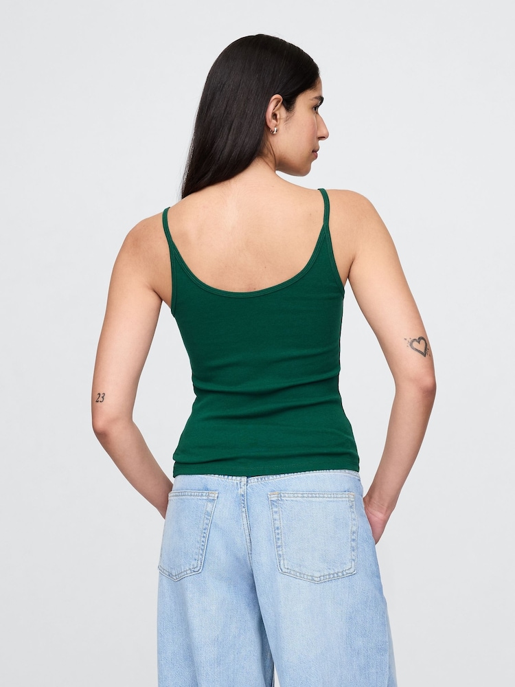 Gap Green Modern Cropped Cami Top - Image 2 of 5