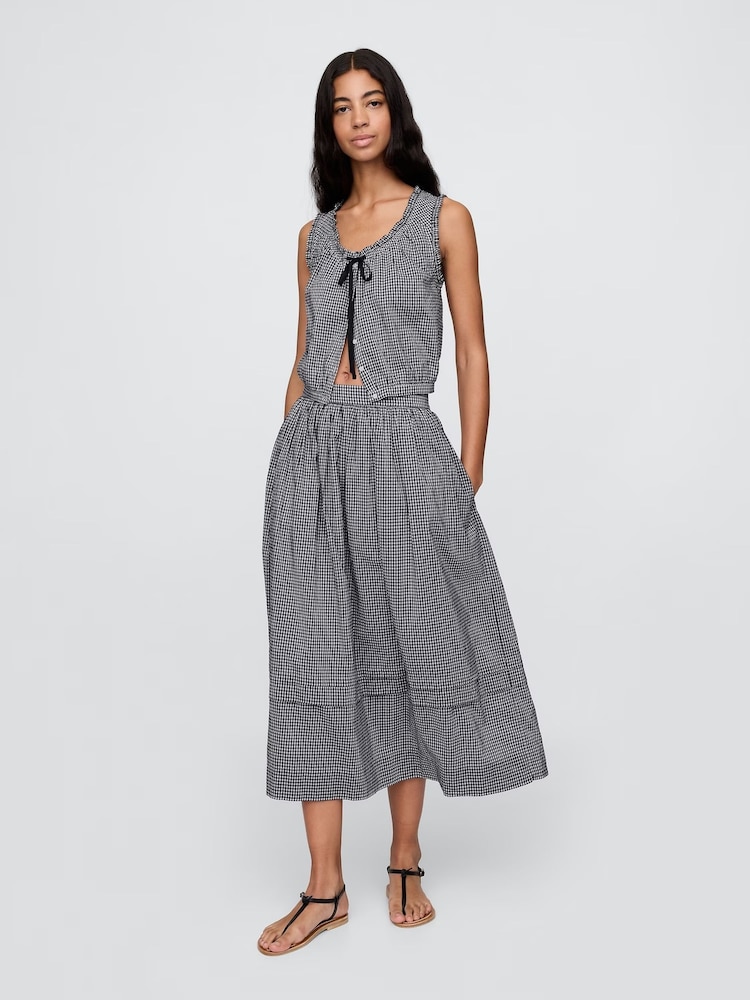 Gap DÔEN Gingham Maxi Skirt - Imagen 1 de 5