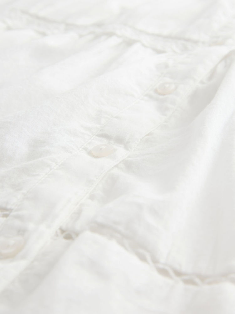 Gap White Tiered Lace Trim Maxi Skirt - Image 4 of 4