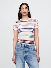 Variadas en blanco - Camiseta transparente de canalé de Gap - Imagen 1 de 5