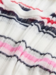 Gap White Multi Sheer Rib T-Shirt - Image 7 of 7
