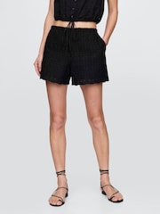 Gap Black High Rise Eyelet Easy Shorts - Image 1 of 5
