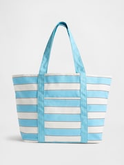 Gap Blue & White Canvas Stripe Tote Bag - Image 1 of 4