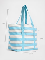 Gap Blue & White Canvas Stripe Tote Bag - Image 4 of 4