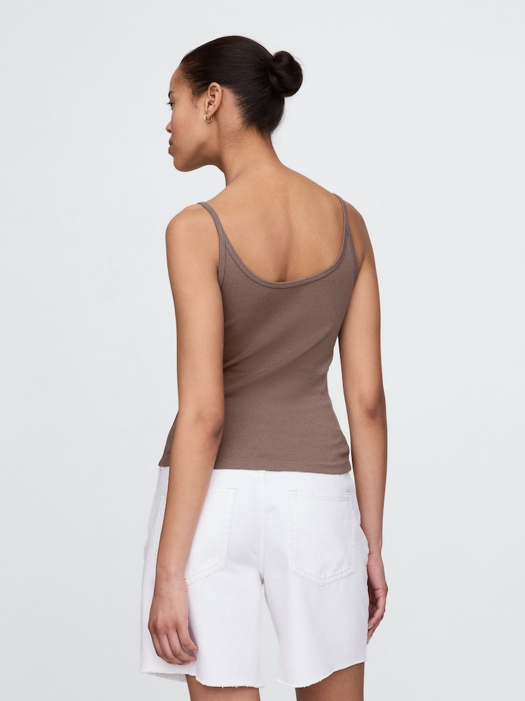 Marrón - Gap Modern Cropped Cami Top - Imagen 2 de 5
