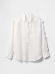 Gap White 100% Linen Oversized Shirt - Image 4 of 4