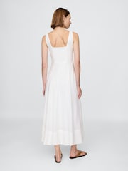 Gap White Linen-Blend Square-Neck Maxi Summer Dress - Image 2 of 5