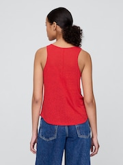 Gap Red Linen-Blend Racerback Vest - Image 2 of 4