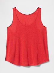 Gap Red Linen-Blend Racerback Vest - Image 4 of 4