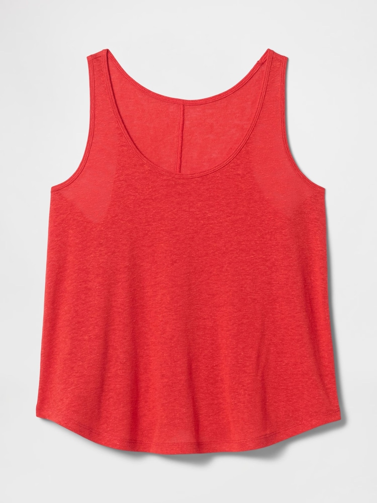 Gap Red Linen-Blend Racerback Vest - Image 4 of 4