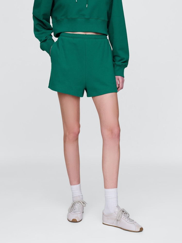 Gap Green Heavyweight French Terry Classic Jogger Shorts - Image 1 of 5