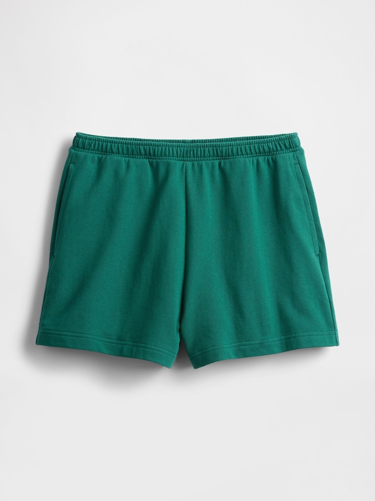Gap Green Heavyweight French Terry Classic Jogger Shorts - Image 5 of 5