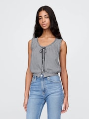 Gap DÔEN Gingham Cropped Tank Top - Imagen 1 de 6