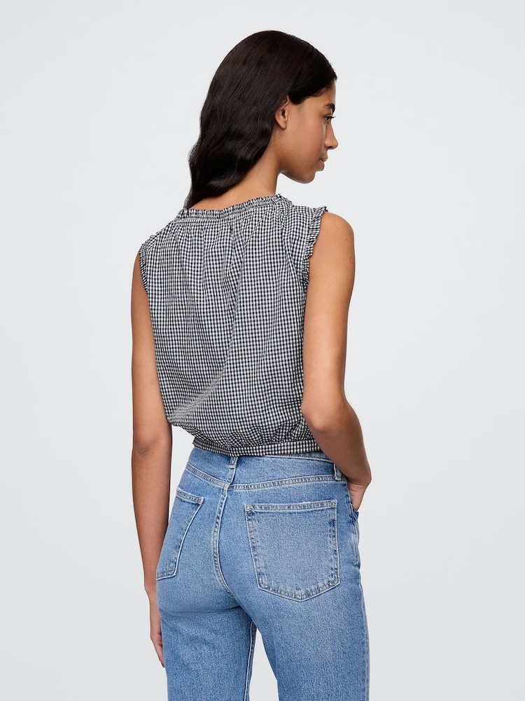 Gap DÔEN Gingham Cropped Tank Top - Imagen 2 de 6