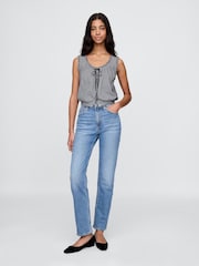 Gap DÔEN Gingham Cropped Tank Top - Imagen 3 de 6