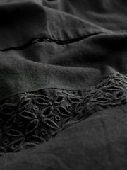 Gap Black Tiered Lace Trim Maxi Skirt - Image 3 of 4