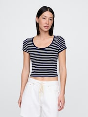 Gap Modern Cropped Cap-Sleeve T-Shirt - Imagen 1 de 5