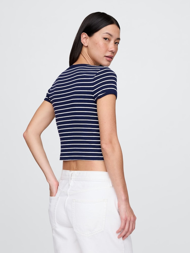 Gap Modern Cropped Cap-Sleeve T-Shirt - Imagen 2 de 5