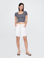 Gap Modern Cropped Cap-Sleeve T-Shirt - Imagen 3 de 5