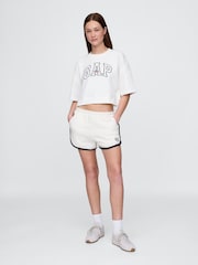 Gap White VintageSoft Logo Dolphin Sweat Shorts - Image 4 of 5